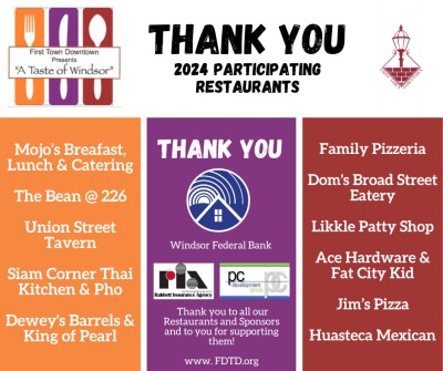 Thank you Restaurants & Sponsors!