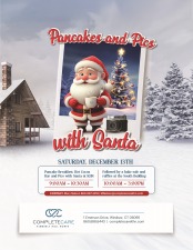 Pancakes and Pics With Santa followed by a Bake Sale and Raffles